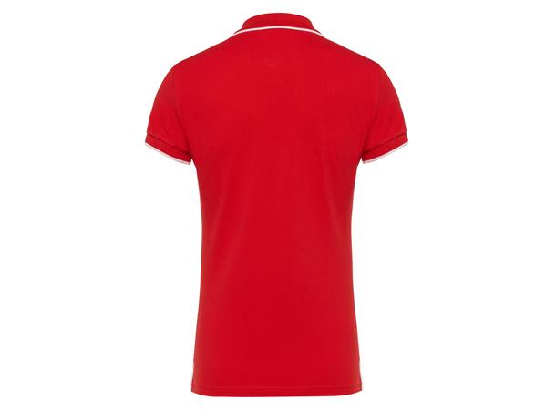 Desi Polo RED/WHT M Poloskjorte til dame i bomull 