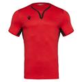 Canopus Shirt Shortsleeve RED/BLK L Elegant teknisk t-skjorte - Unisex